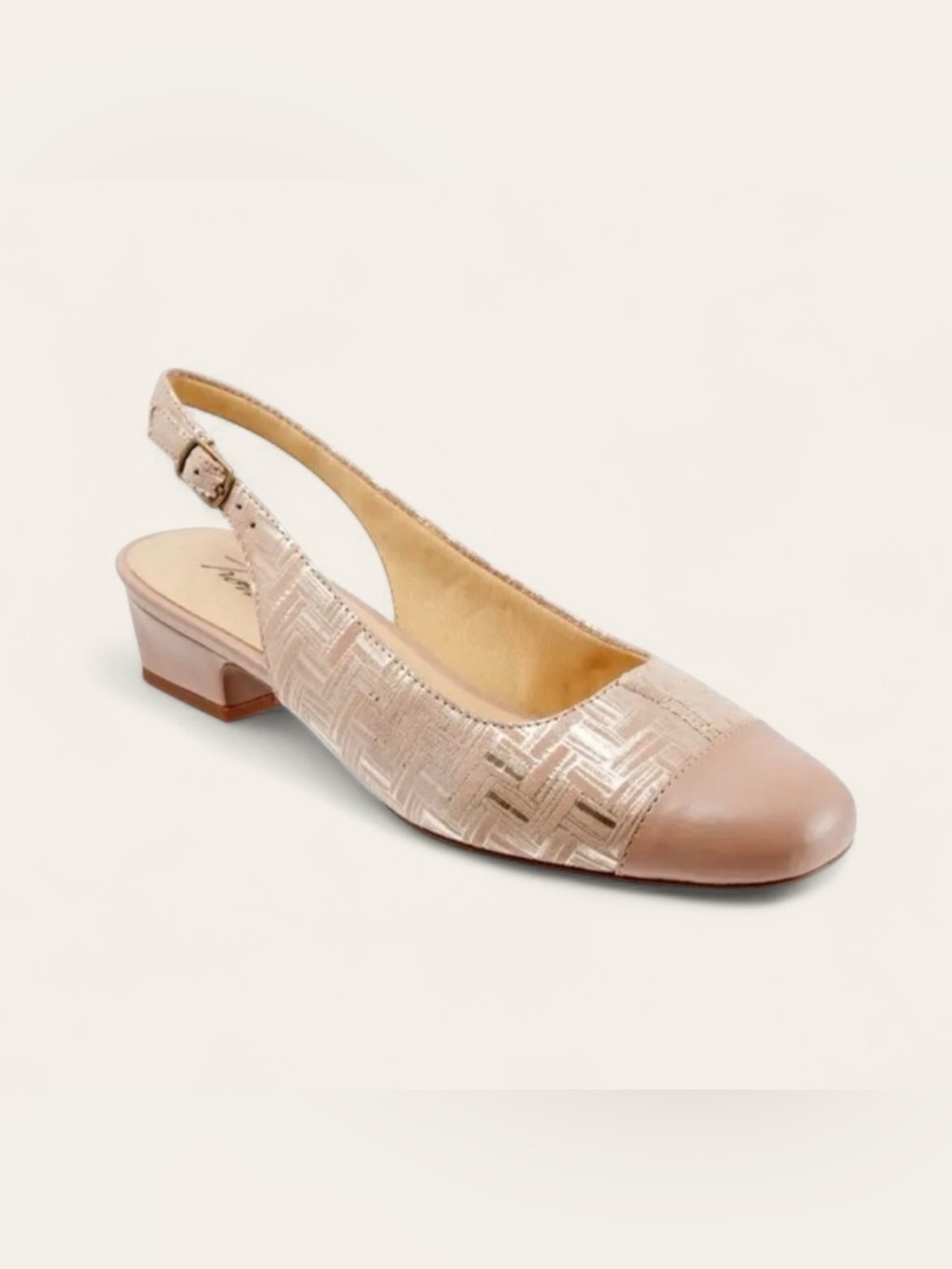 Trotters Dea Slingback Sandals in Blush Metallic Women’s Size 8N